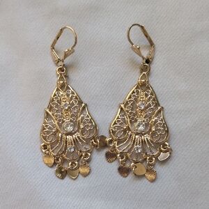 Elegant Gold Dangle Earrings